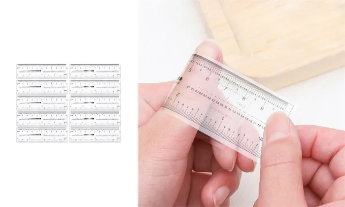 10PCS Fake Nails Measuring Rulers