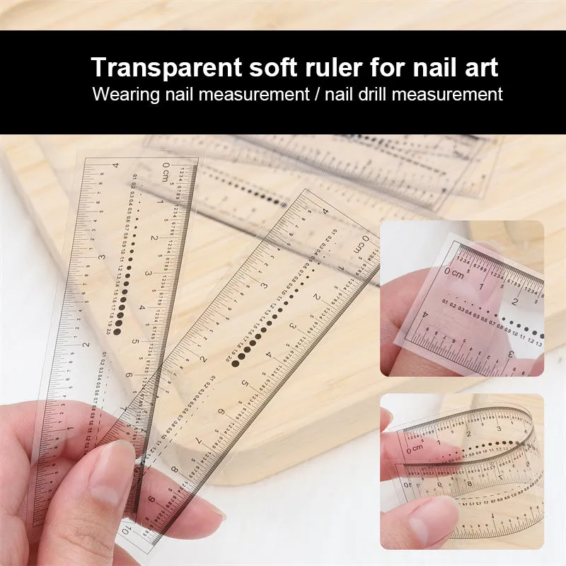 10PCS Fake Nails Measuring Rulers