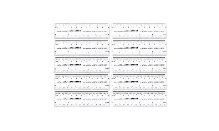 10PCS Fake Nails Measuring Rulers