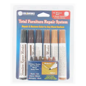 12-Piece Furniture Repair Markers & Crayons Set