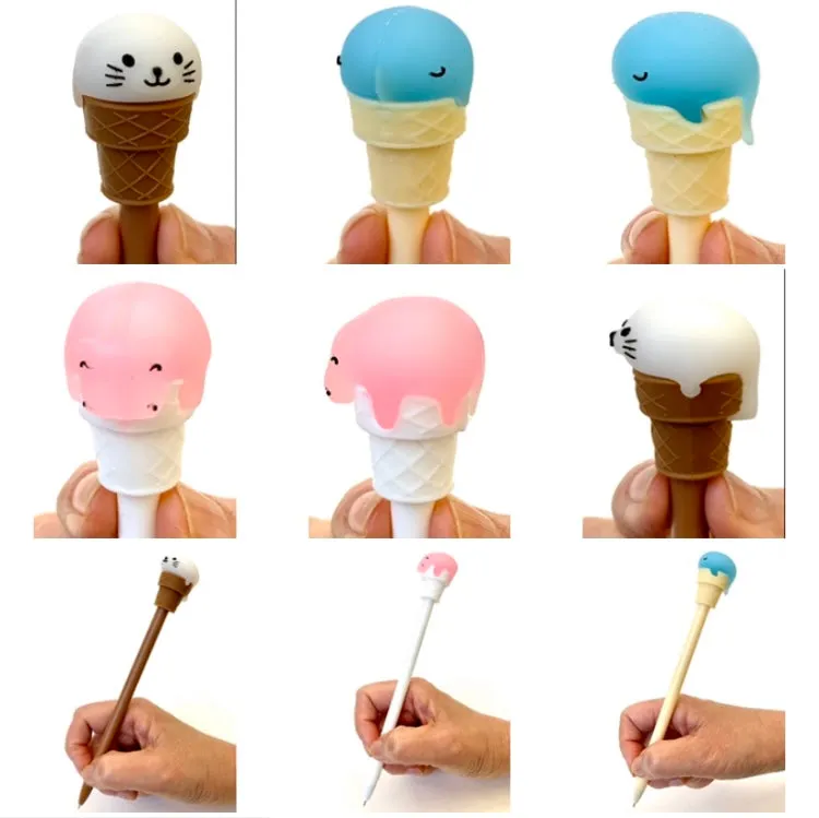 22402 ICE CREAM ANIMALS GEL PEN-36