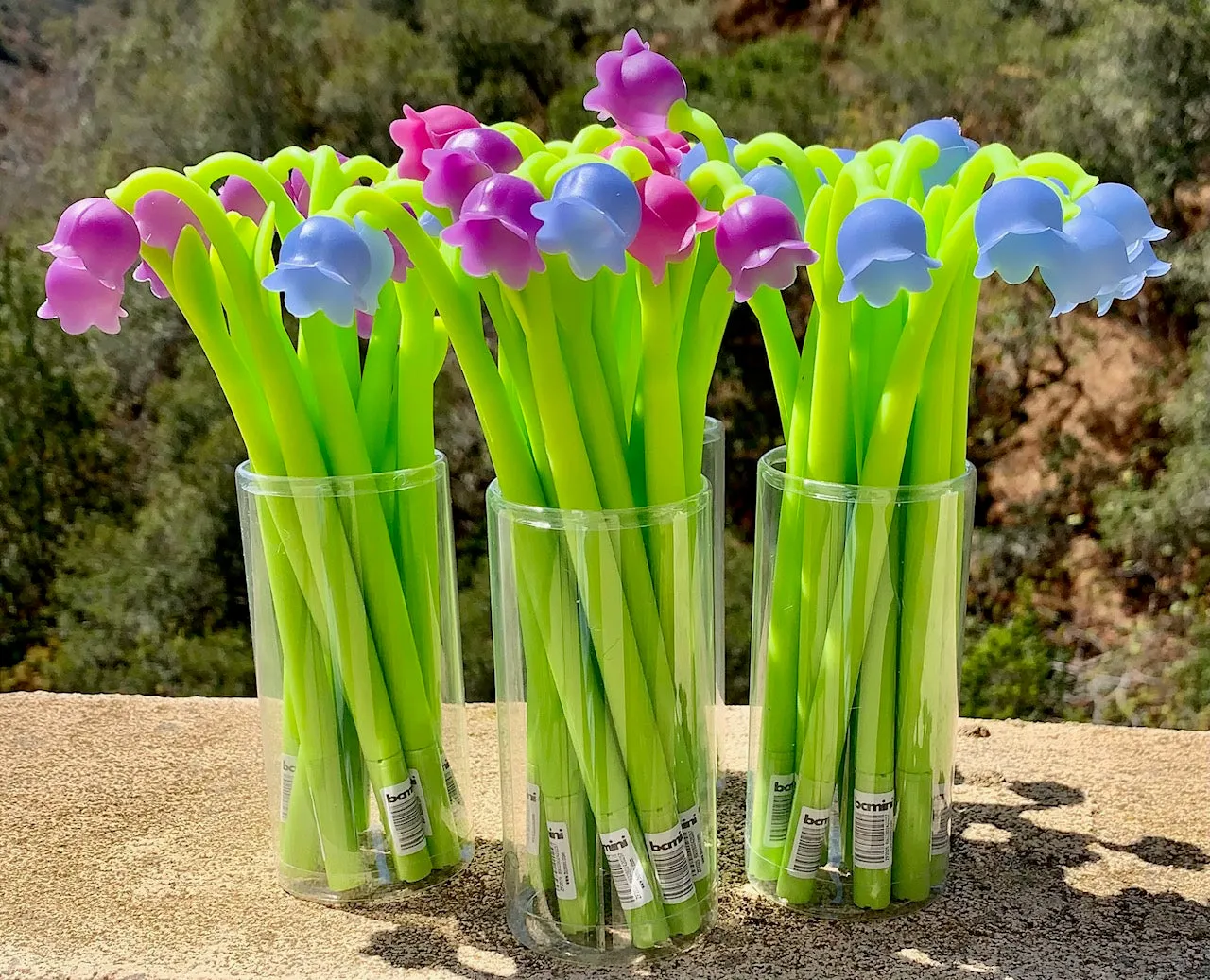 22413 LILY OF THE VALLEY FLOWER COLOR CHANGING GEL PEN-48 no