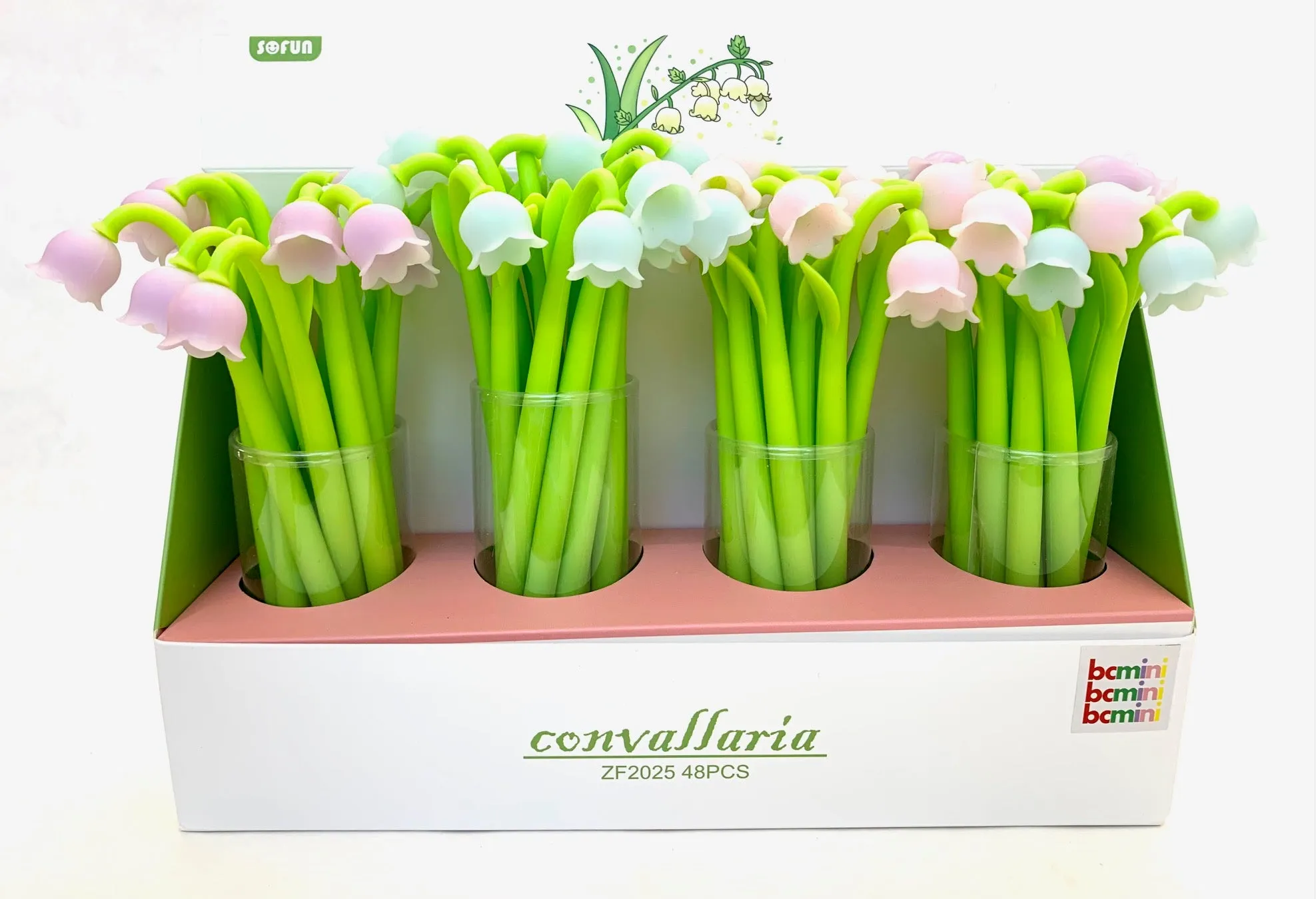 22413 LILY OF THE VALLEY FLOWER COLOR CHANGING GEL PEN-48 no