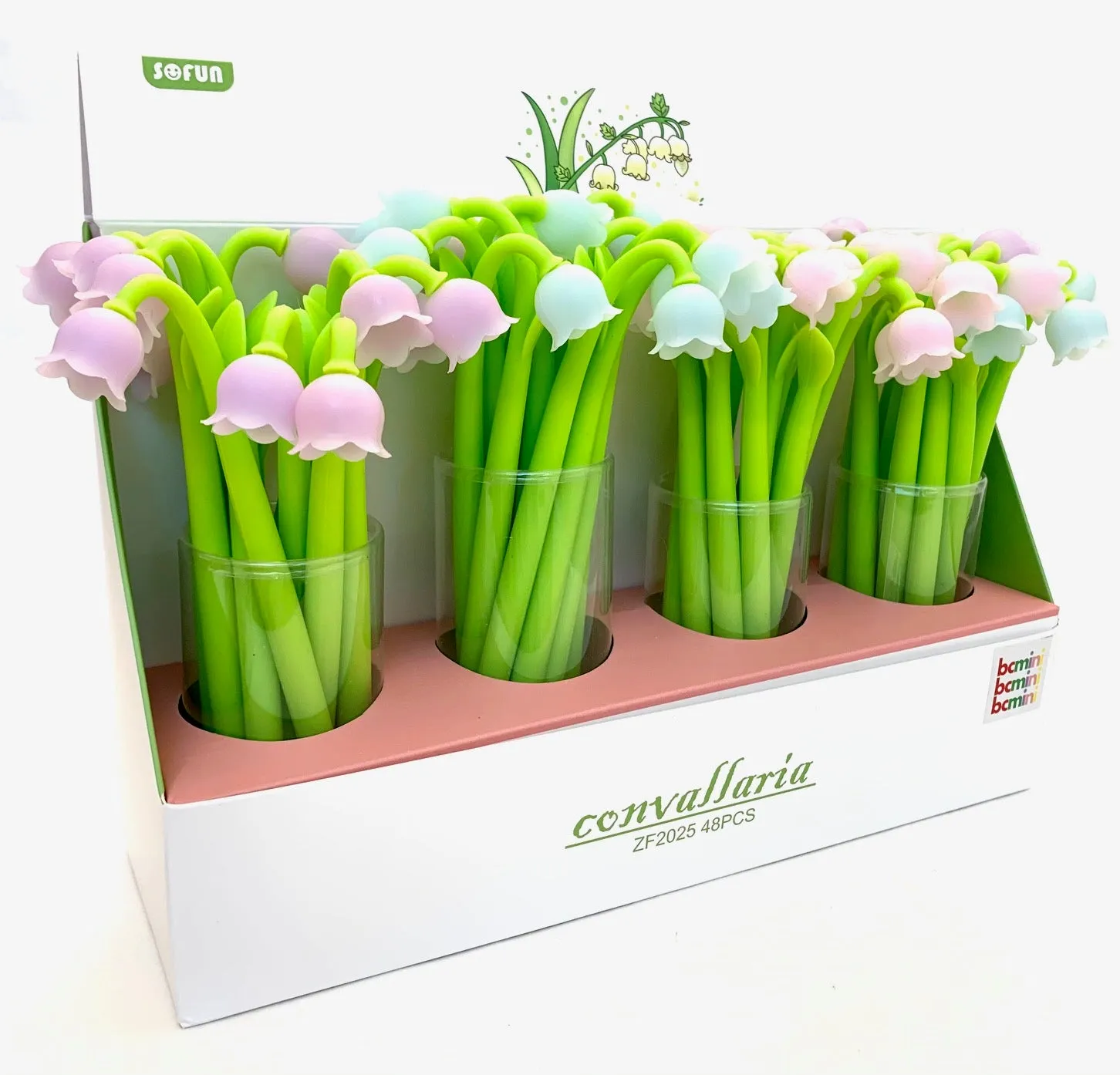 22413 LILY OF THE VALLEY FLOWER COLOR CHANGING GEL PEN-48 no