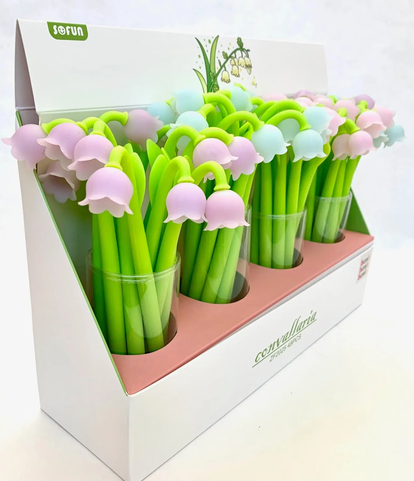 22413 LILY OF THE VALLEY FLOWER COLOR CHANGING GEL PEN-48 no