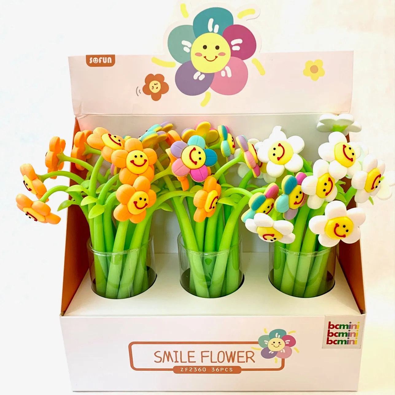 22431 SMILE FLOWER WIGGLE GEL PEN-36