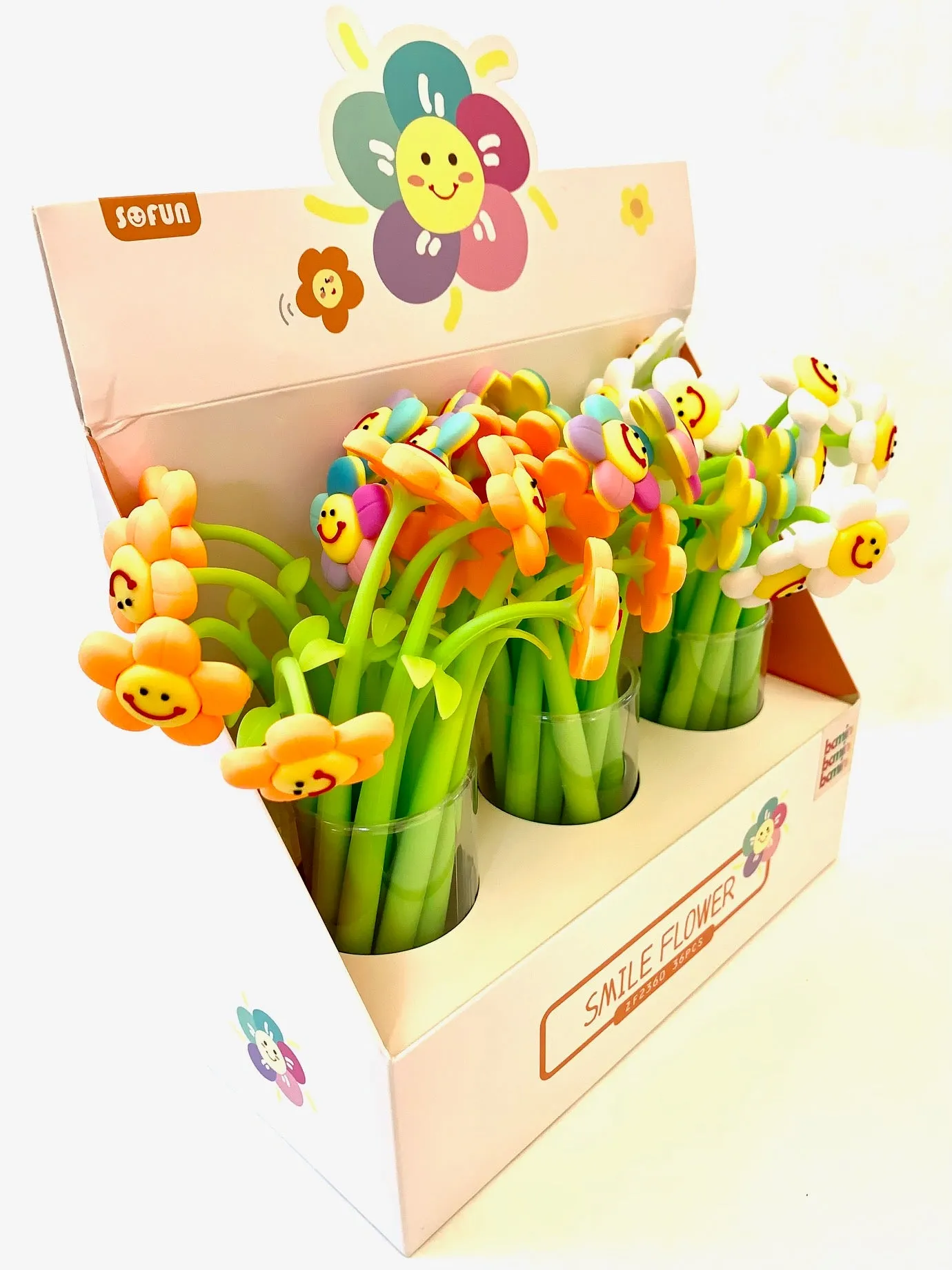 22431 SMILE FLOWER WIGGLE GEL PEN-36