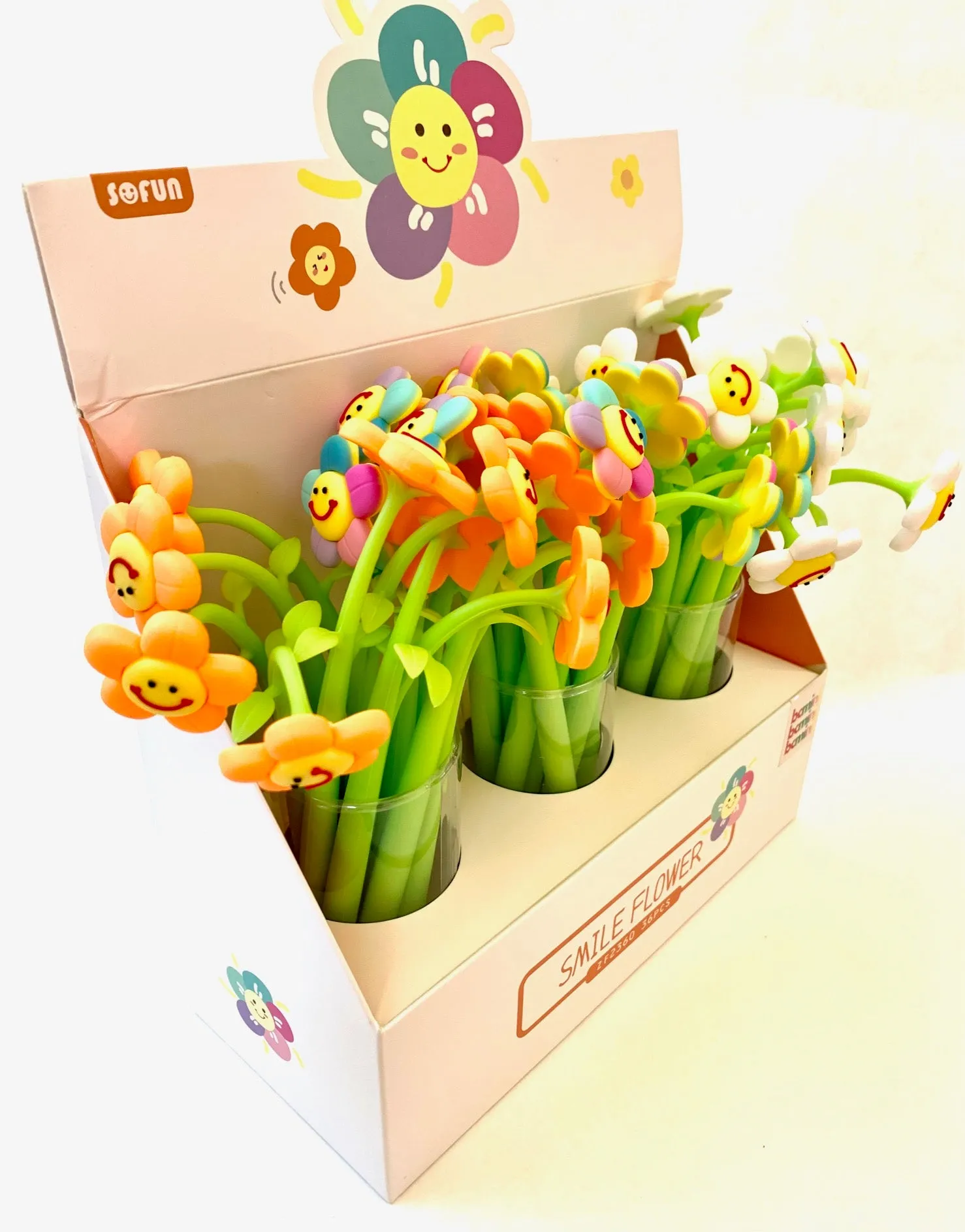 22431 SMILE FLOWER WIGGLE GEL PEN-36