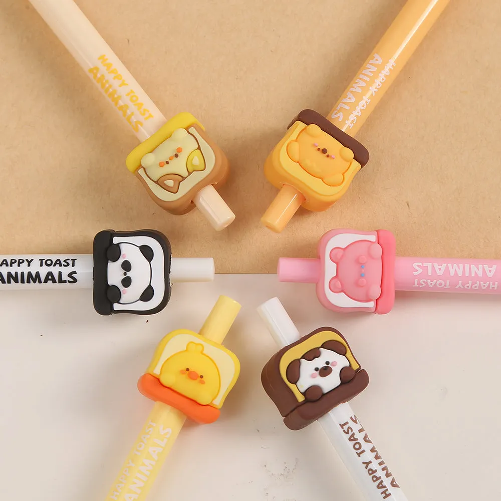 226052 HAPPY TOAST ANIIMALS RETRACTABLE GEL PEN-29