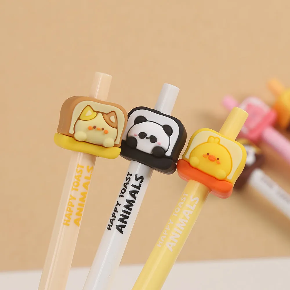 226052 HAPPY TOAST ANIIMALS RETRACTABLE GEL PEN-29