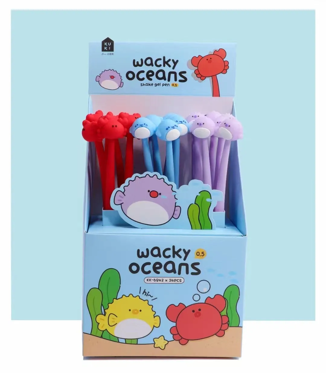 22611 OCEAN ANIMALS WIGGLE GEL PEN-24