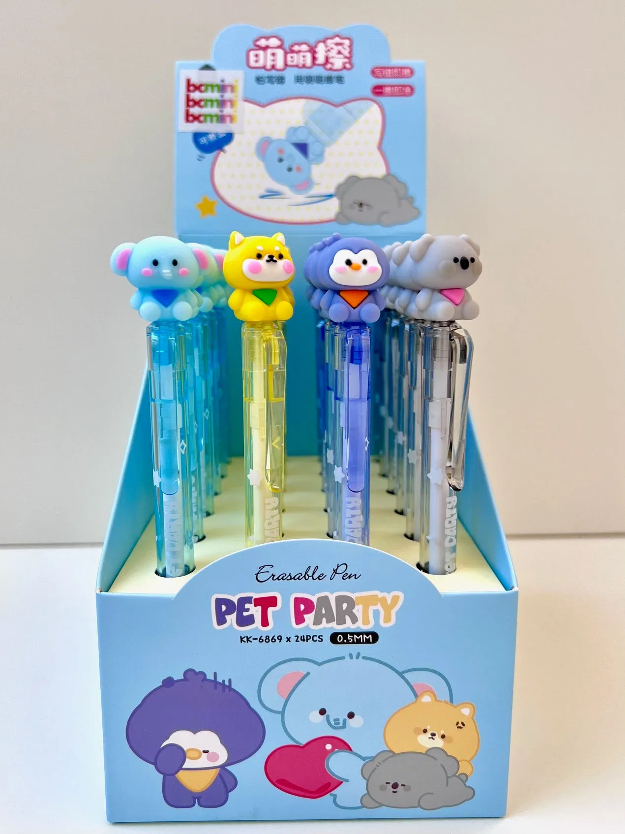 22626 PET PARTY RETRACTABLE GEL PEN-24