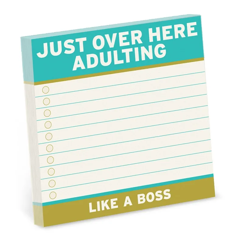 Adulting Large Sticky Notes (4 X 4-inches)