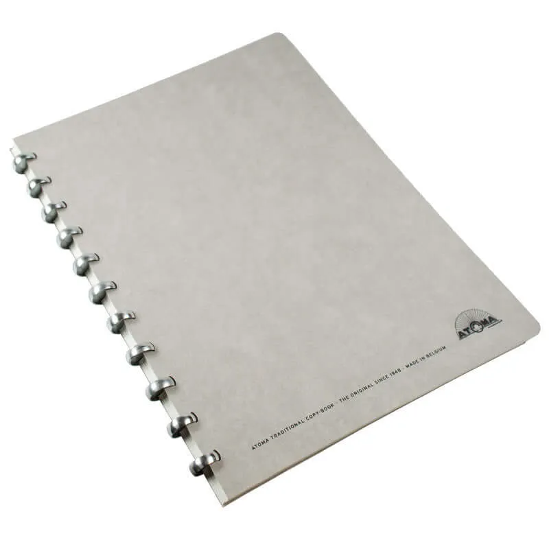 Atoma Amazing Texon Cover Disc-Bound Refillable Notebook Grey 210 x 295