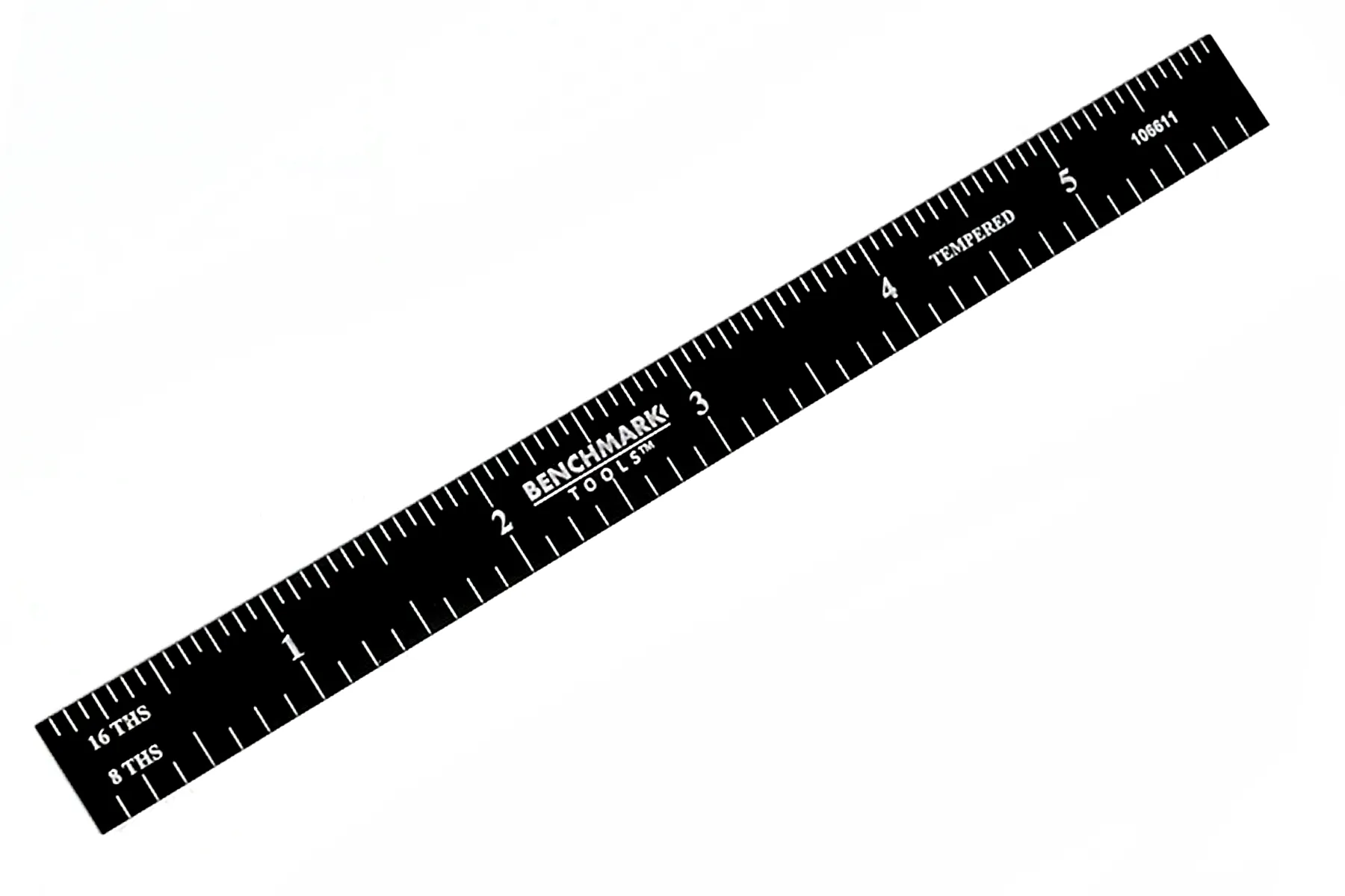 Benchmark Tools™ Black Chrome Woodworking Rulers with 1/8th and 1/16ths on Both Sides