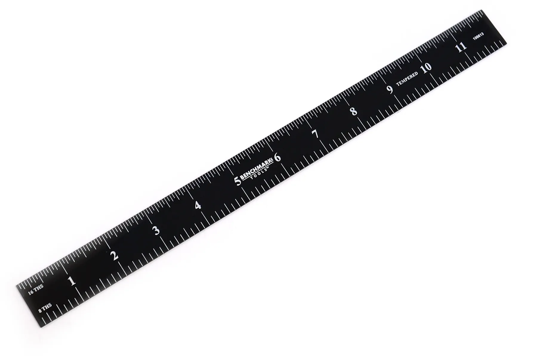 Benchmark Tools™ Black Chrome Woodworking Rulers with 1/8th and 1/16ths on Both Sides