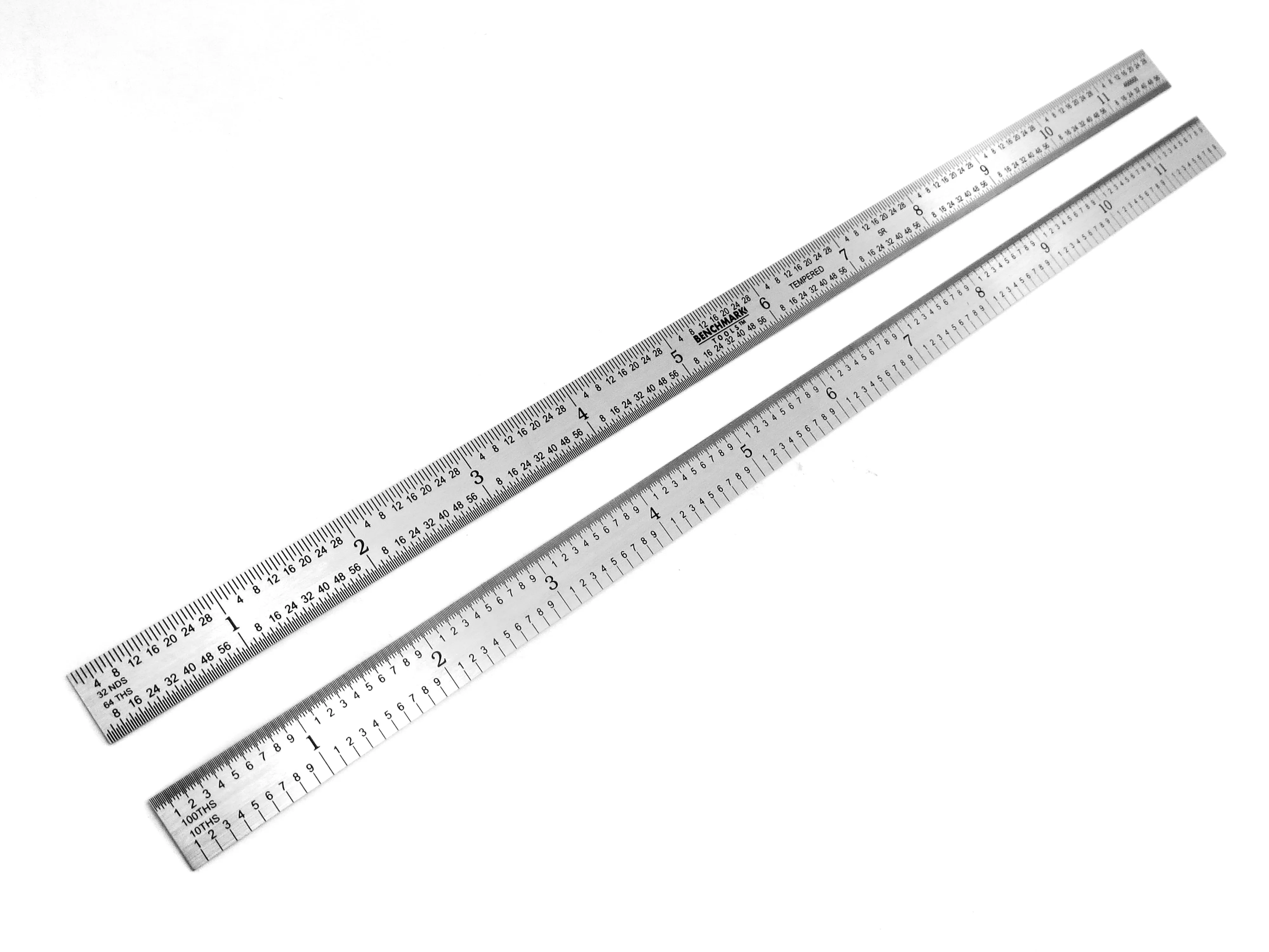 Benchmark Tools™ Flexible 12" 5R Brushed Steel Machinist Rulers