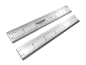 Benchmark Tools™ Rigid 6" 5R Polished Stainless Steel Machinist Rulers