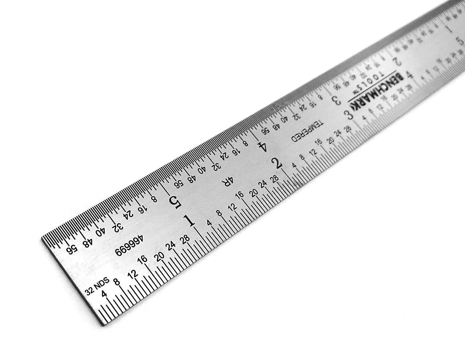 Benchmark Tools™ Rigid 6" 5R Polished Stainless Steel Machinist Rulers