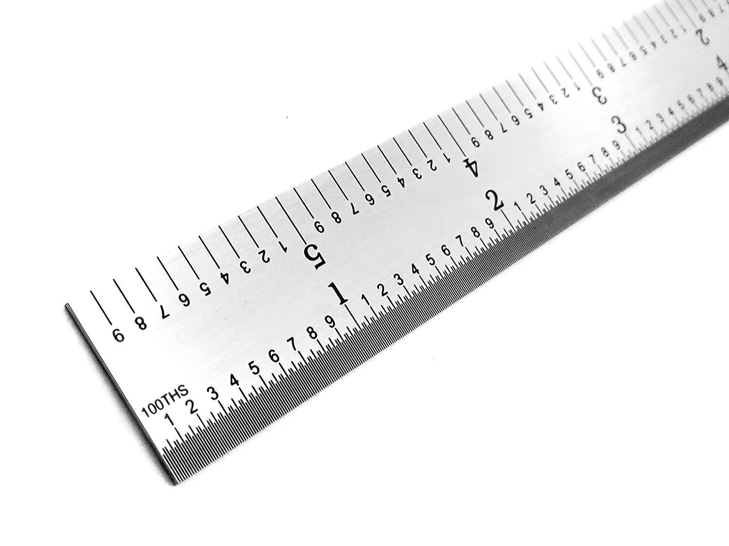 Benchmark Tools™ Rigid 6" 5R Satin Chrome Machinist Rulers