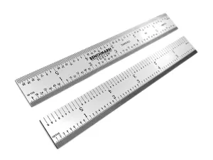 Benchmark Tools™ Rigid 6" 5R Satin Chrome Machinist Rulers