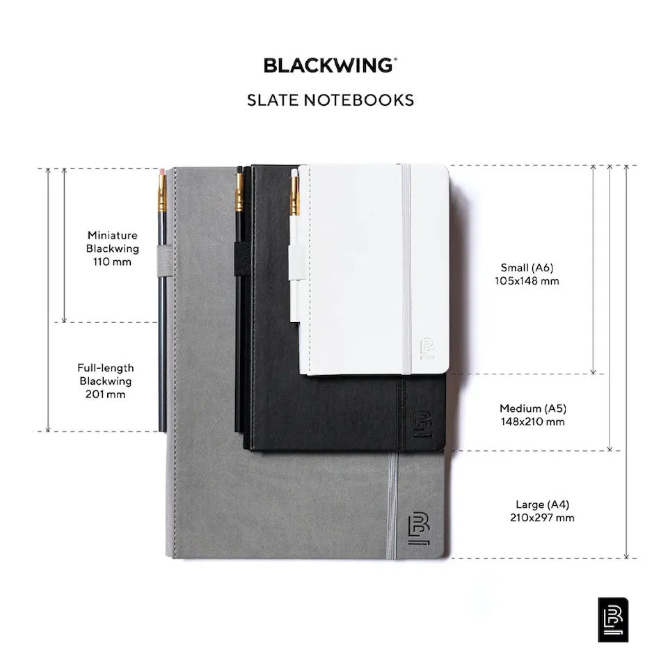 Blackwing Slate Notebook and Pencil Set Black A6