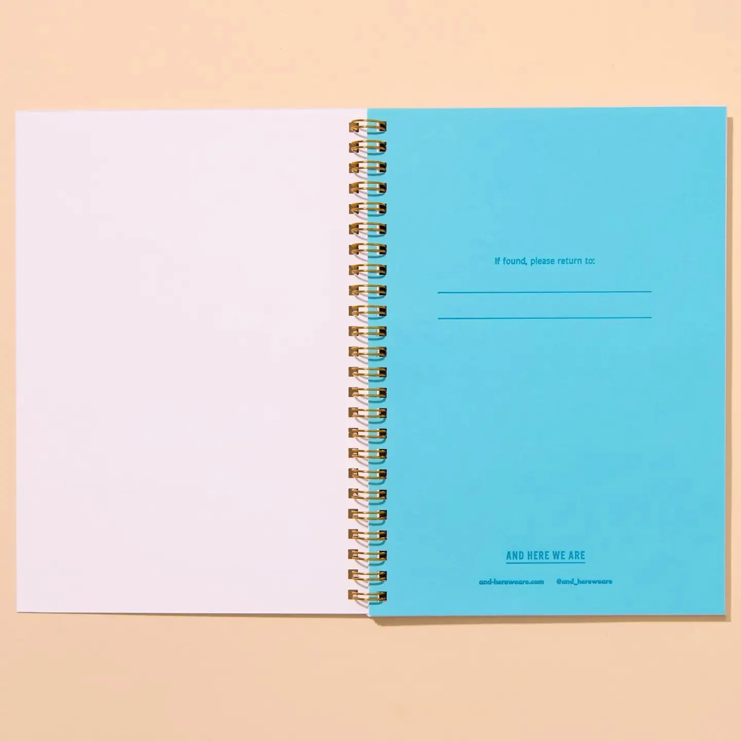 Blue Bows Spiral Bound Letterpress Notebook