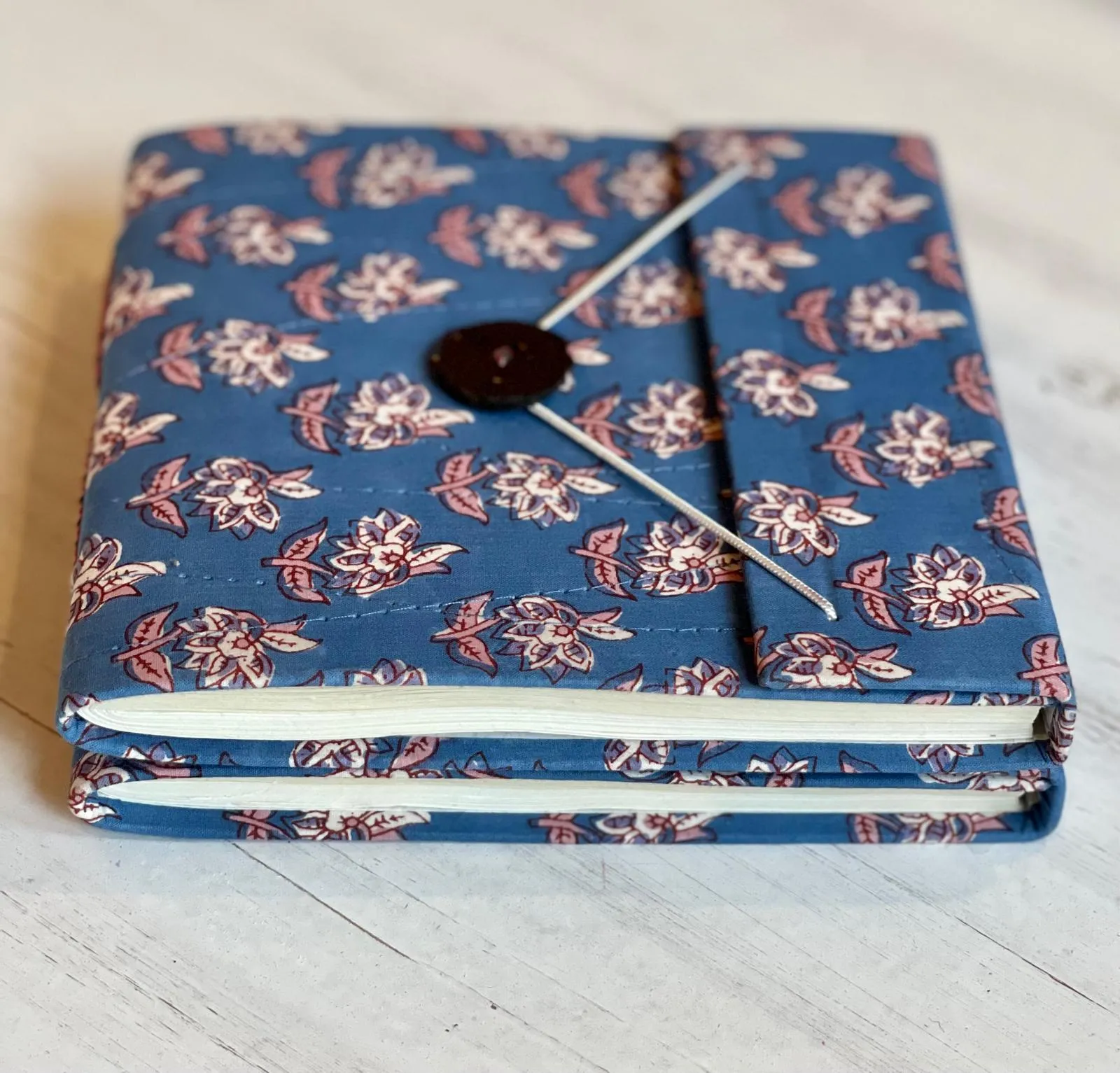 Blue Floral Block Print Journal/Notebook