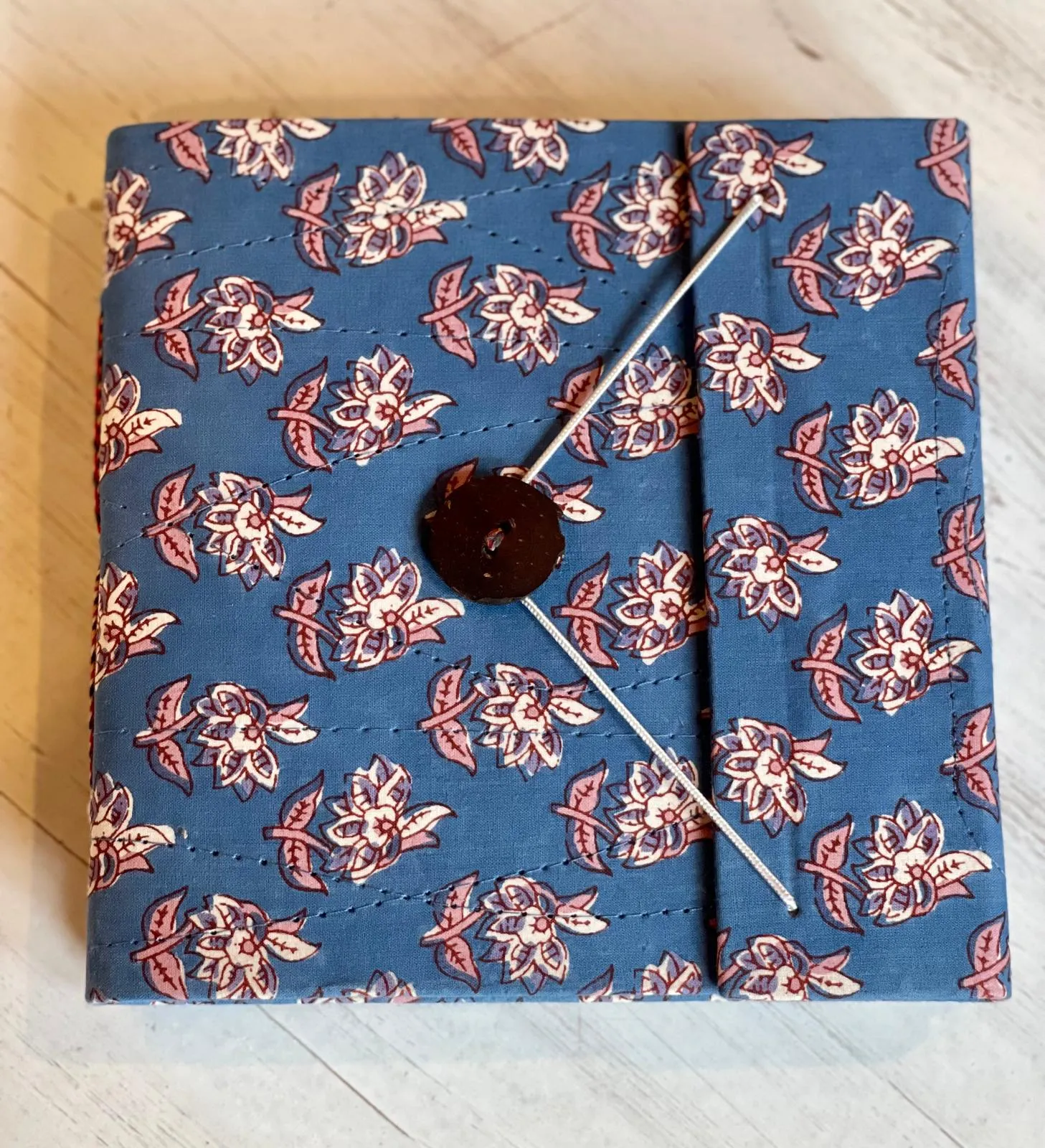 Blue Floral Block Print Journal/Notebook