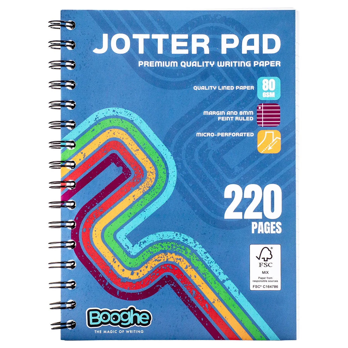 Booghe A5 Lined Jotter Pad (220 Pages)