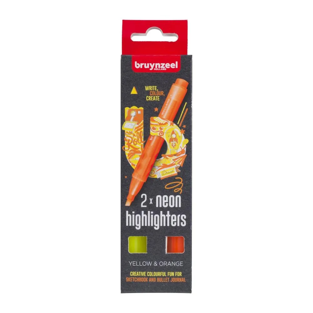 Bruynz Highlighter Set 2pk - Yellow & Orange