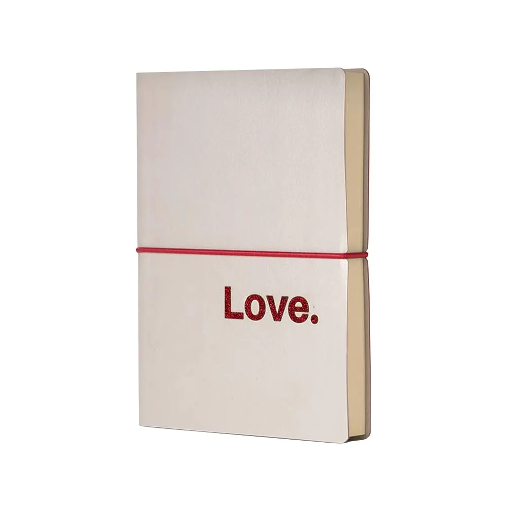 CIAK Emotions Lined Notebook Ivory Paper White Love A5