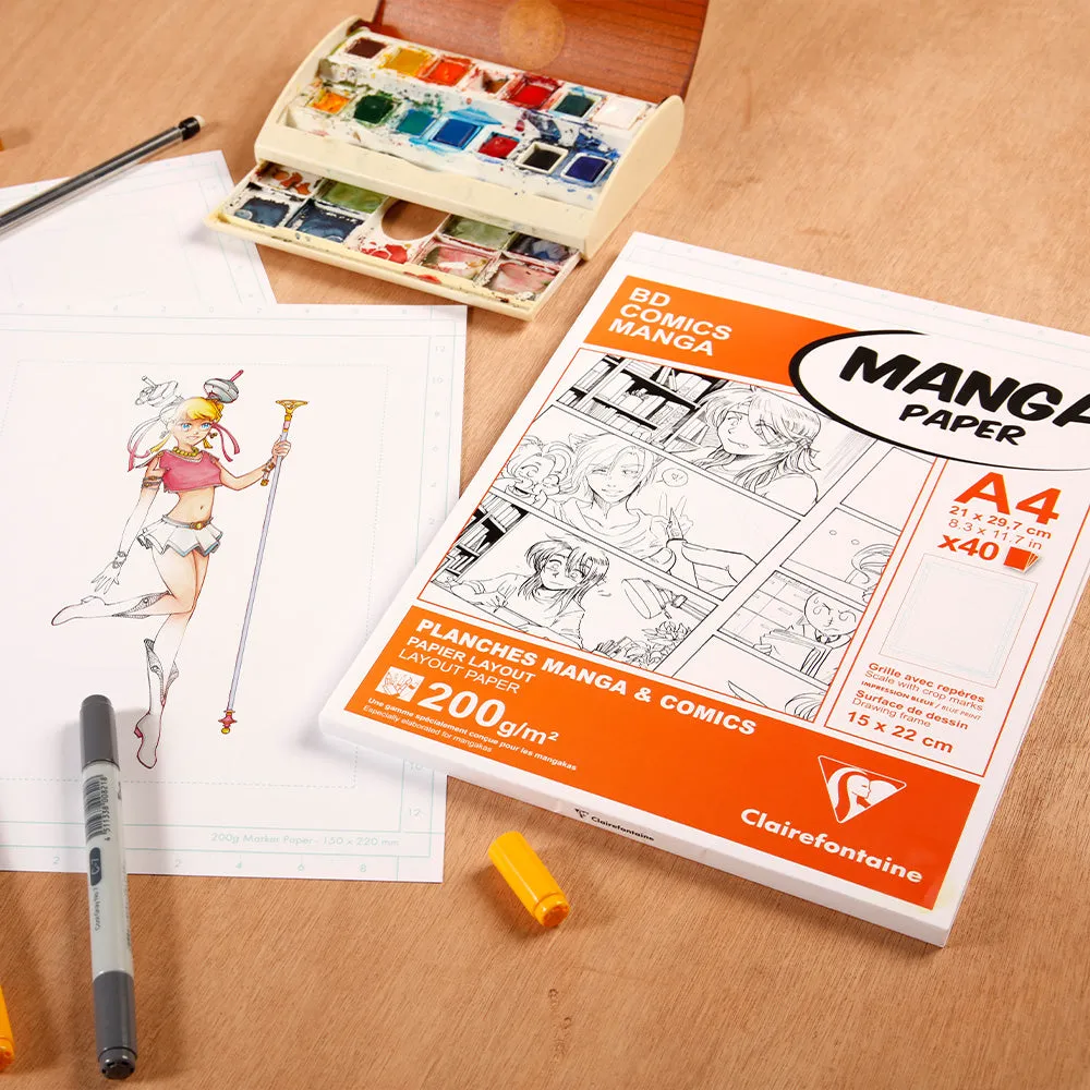 Clairefontaine Manga BD/Comic pack A4 40 Sheets S.F.