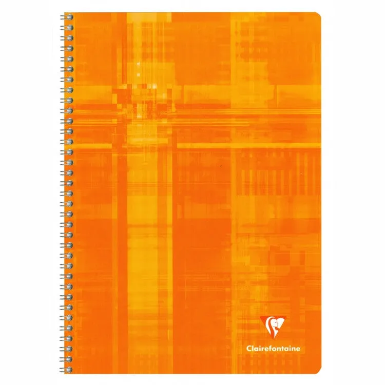 Clairefontaine Wirebound Notebook - Ruled w/margin 50 sheets - 8 1/4 x 11 3/4 - Assorted