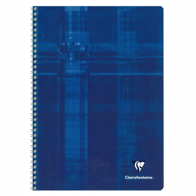 Clairefontaine Wirebound Notebook - Ruled w/margin 50 sheets - 8 1/4 x 11 3/4 - Assorted