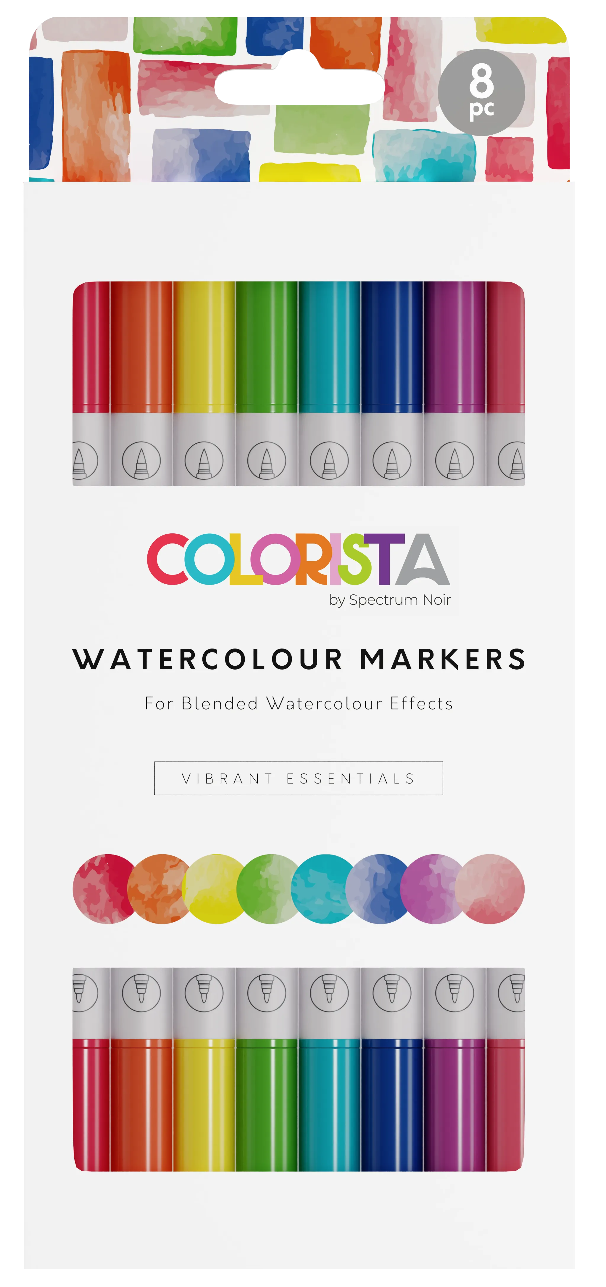 Colorista - Watercolour Marker - Vibrant Essentials 8pc