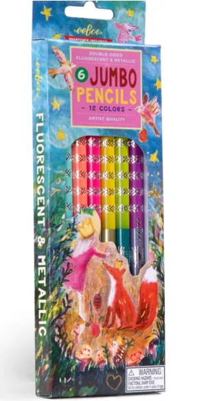 eeBoo Jumbo Double-Sided Color Pencils King Fox