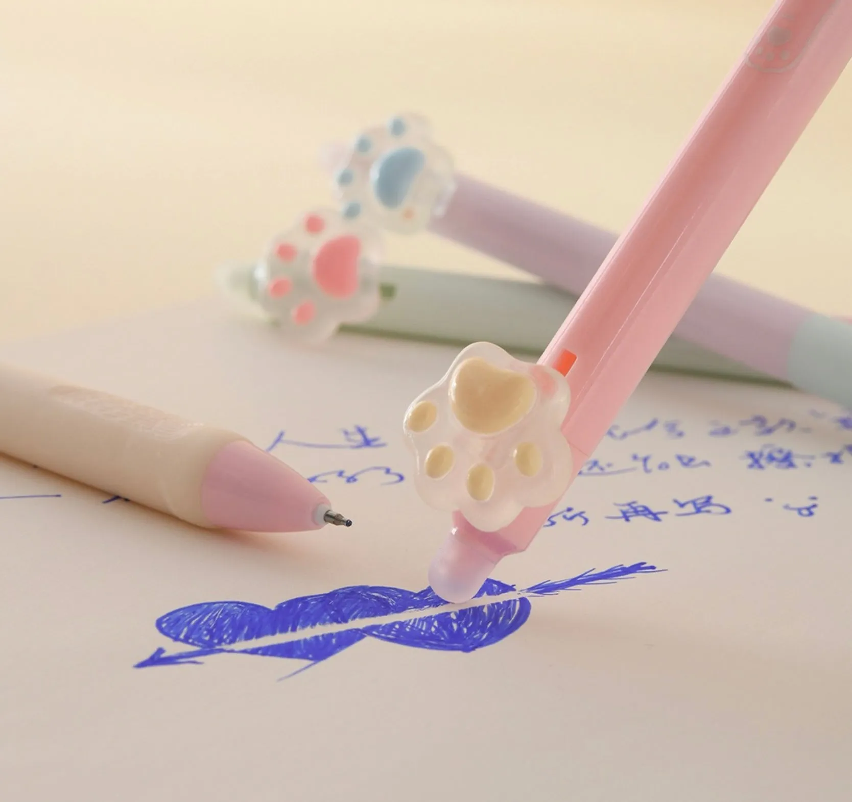 Erasable Paw Gel Pens