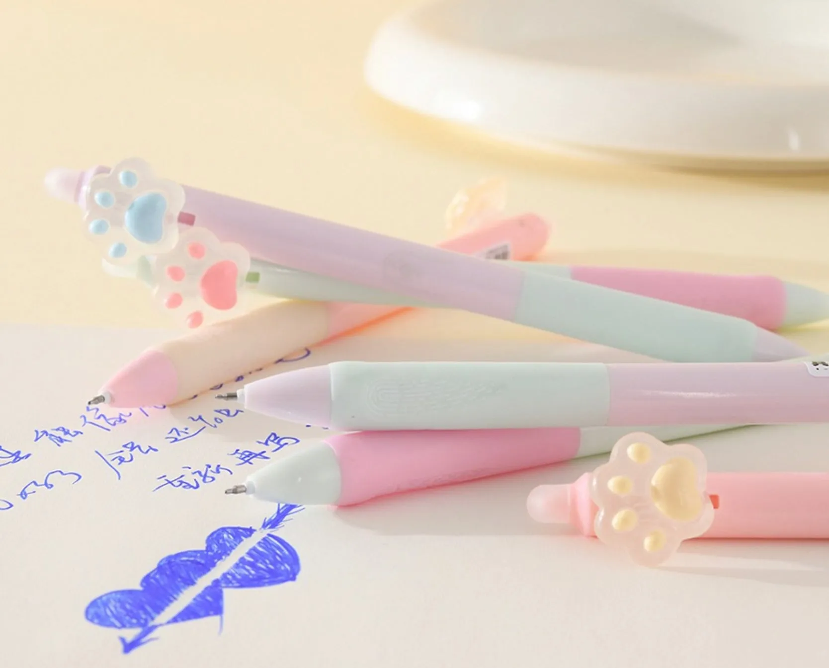 Erasable Paw Gel Pens