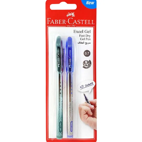 FABER-CASTELL Gel pen Excel Gel 0.7 Blue/Black 2x BC