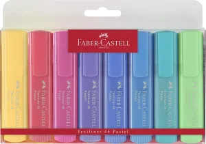 FABER-CASTELL Highlighter TL 46 Pastel Wallet of 8