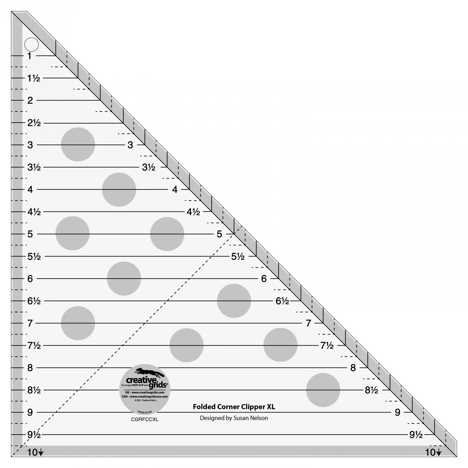 Folded Corner Clipper Ruler XL - Creative Grids