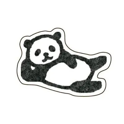 Furukawashiko Washi Flake Stickers - Lounging Pandas