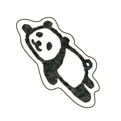 Furukawashiko Washi Flake Stickers - Lounging Pandas