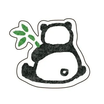 Furukawashiko Washi Flake Stickers - Lounging Pandas