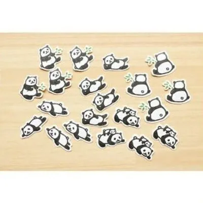 Furukawashiko Washi Flake Stickers - Lounging Pandas