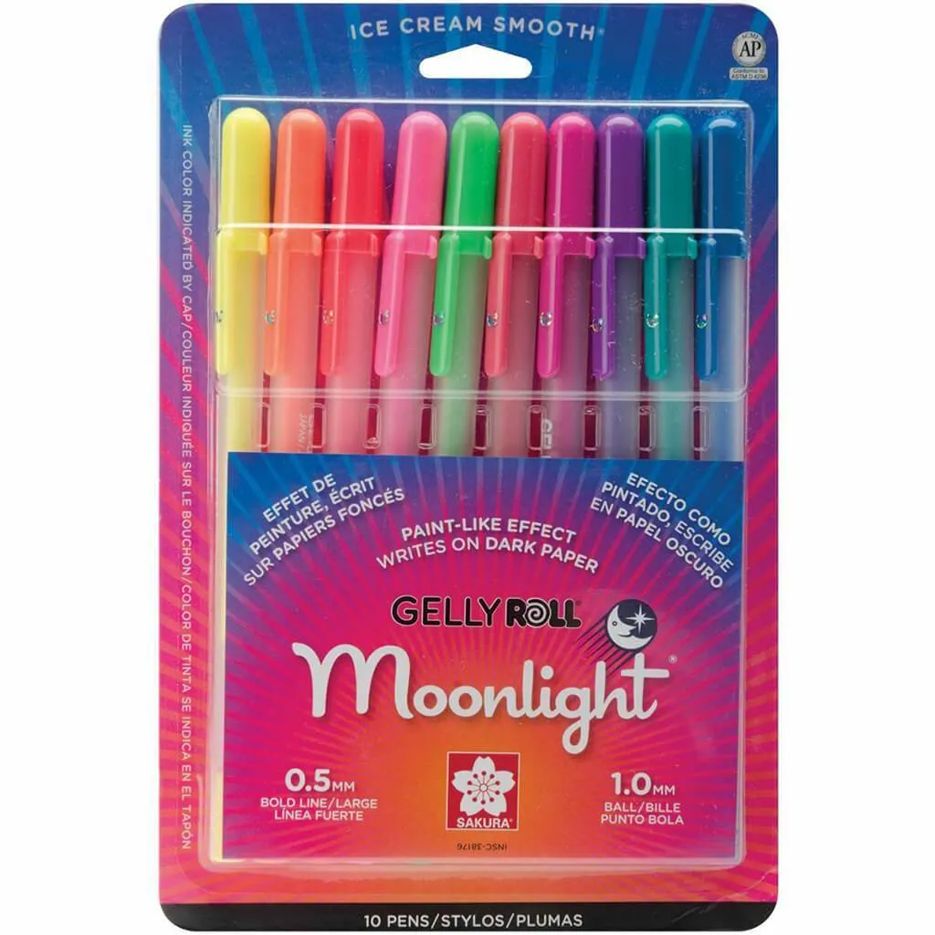 Gelly Roll Moonlight Pen Sets 10-Color Medium Set