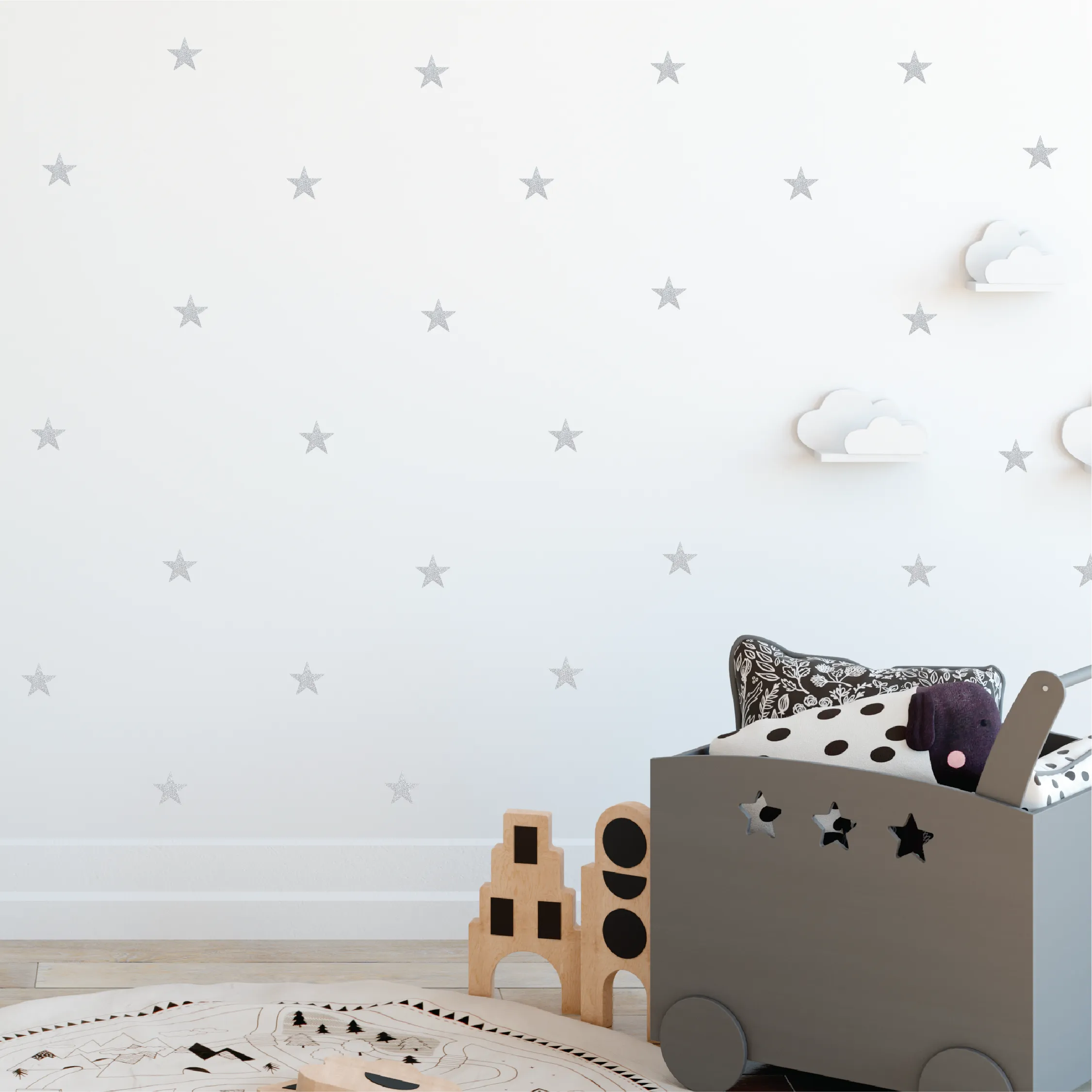 Glitter Stars Fabric Decal