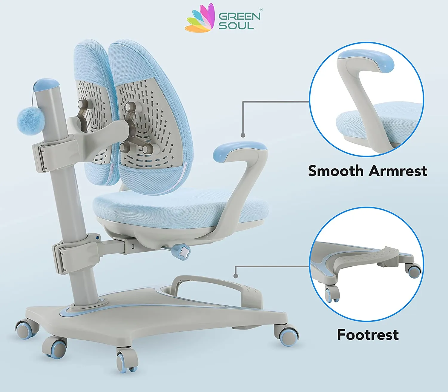 Green Soul Prodigy Genius Kids Study Chair