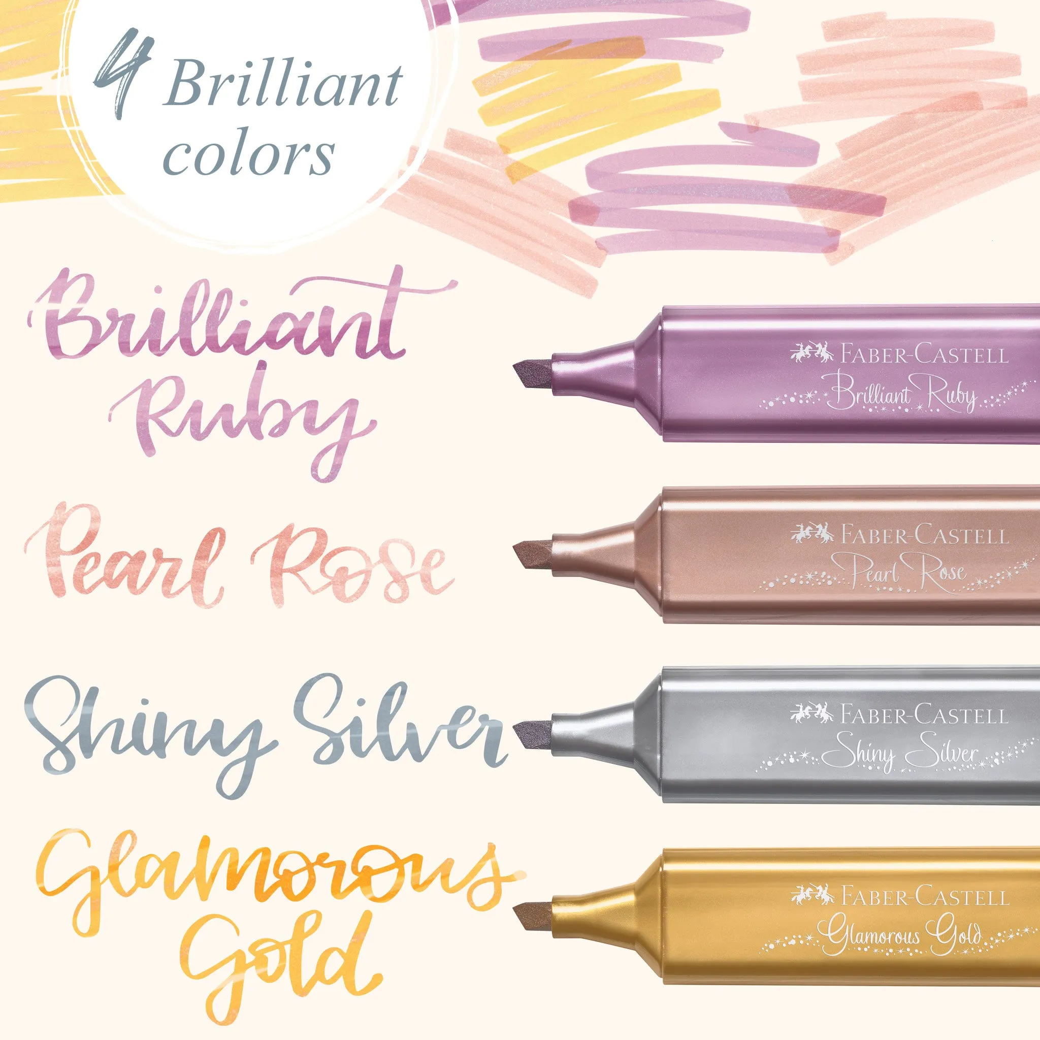 Highlighters, Metallic Colors - Box of 4 - #154623